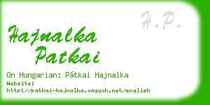 hajnalka patkai business card